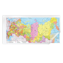 Коврик-подкладка настольный 600&times;1200 мм, прозрачный матовый, 1,2 мм, BRAUBERG, 237375