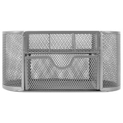 Подставка-органайзер металлическая BRAUBERG &laquo;Germanium&raquo;, 9 секций, 105&times;220&times;110 мм, серебро, 237419