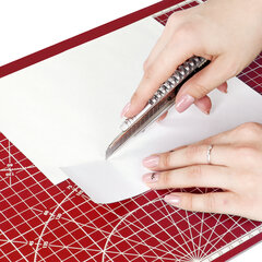 Коврик (мат) для резки ОСТРОВ СОКРОВИЩ, 5-ти слойный, А2 (600&times;450 мм), двусторонний, толщина 3 мм, 237443