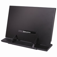 Подставка для книг и учебников BRAUBERG, регулируемый наклон, металл/<wbr/>пластик, черная, 237446