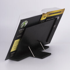 Подставка для книг и учебников BRAUBERG, регулируемый наклон, металл/<wbr/>пластик, черная, 237446