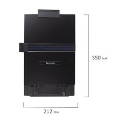 Подставка для книг и учебников BRAUBERG, большая, регулируемый наклон, металл/<wbr/>пластик, черная, 237447