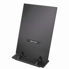 Подставка для книг и учебников BRAUBERG, большая, регулируемый наклон, металл/<wbr/>пластик, черная, 237447