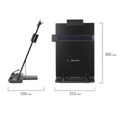 Подставка для книг и учебников BRAUBERG, большая, регулируемый наклон, металл/<wbr/>пластик, черная, 237447