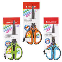 Изображение товара Ножницы BRAUBERG ULTRA COLOR 190 мм эргономичные, для правши, ассорти