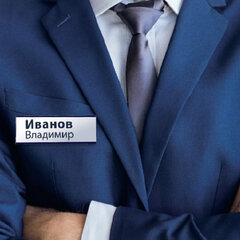 Бейдж магнитный изогнутый 28&times;68 мм, BRAUBERG MAGNETIC, 237463
