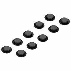 Магниты BRAUBERG &laquo;BLACK&WHITE&raquo; УСИЛЕННЫЕ 30 мм, НАБОР 10 шт., черные, 237466