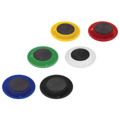 Магниты МАЛОГО ДИАМЕТРА 20 мм, НАБОР 6 шт., ассорти, BRAUBERG &laquo;STANDARD&raquo;, 237469