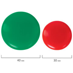 Магниты BRAUBERG &laquo;STANDARD&raquo;, НАБОР 30 мм &mdash; 6 шт., 40 мм &mdash; 4 шт., ассорти, 237471