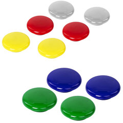 Магниты BRAUBERG &laquo;STANDARD&raquo;, НАБОР 30 мм &mdash; 6 шт., 40 мм &mdash; 4 шт., ассорти, 237471