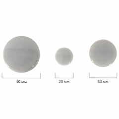 Магниты BRAUBERG &laquo;STANDARD&raquo;, НАБОР 20 мм &mdash; 2 шт., 30 мм &mdash; 2 шт., 40 мм &mdash; 2 шт., серые, BRAUBERG, 237473