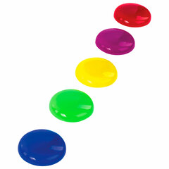 Магниты СРЕДНЕГО ДИАМЕТРА, 30 мм, НАБОР 5 штук, цвет АССОРТИ, в блистере, STAFF &laquo;Basic&raquo;, 237482