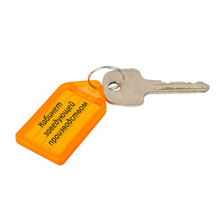 Бирки для ключей КОМПЛЕКТ 20 ШТ., длина 55 мм, инфо-окно 39&times;22 мм, АССОРТИ, BRAUBERG, 237495