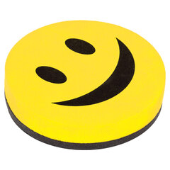 Стиратели магнитные для магнитно-маркерной доски, диаметр 90 мм, &laquo;Смайлик&raquo;, КОМПЛЕКТ 3 ШТ., STAFF &laquo;Basic&raquo;, ассорти, 237502