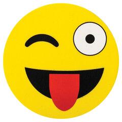 Стиратели магнитные для магнитно-маркерной доски ЮНЛАНДИЯ &laquo;Смайлик&raquo;, 50 мм, КОМПЛЕКТ 4 ШТ., желтые, с рисунком, 237504