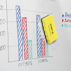 Стиратели магнитные для магнитно-маркерной доски, 57&times;107 мм, КОМПЛЕКТ 5 ШТ., STAFF &laquo;Basic&raquo;, желтые, 237511