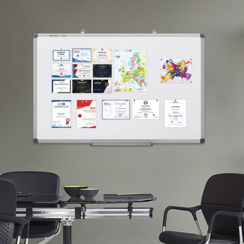 Доска магнитно-маркерная 90х180 см, алюминиевая рамка, BRAUBERG "Extra", 237557