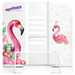 Подставка для книг и учебников большая ЮНЛАНДИЯ &laquo;Flamingo&raquo;, регулируемый наклон, металлическая, 237573