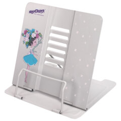 Подставка для книг и учебников большая ЮНЛАНДИЯ &laquo;Flower girl&raquo;, регулируемый наклон, металлическая, 237578