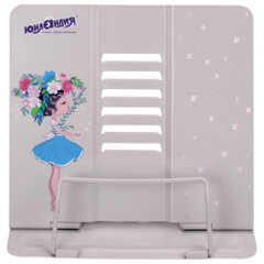 Подставка для книг и учебников большая ЮНЛАНДИЯ &laquo;Flower girl&raquo;, регулируемый наклон, металлическая, 237578