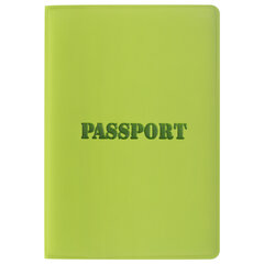 Обложка для паспорта, мягкий полиуретан, &laquo;PASSPORT&raquo;, салатовая, STAFF, 237607