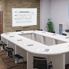 Доска магнитно-маркерная 100&times;150 см, алюминиевая рамка, Польша, STAFF Profit, 237723