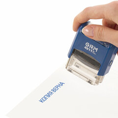 Штамп стандартный &laquo;КОПИЯ ВЕРНА&raquo;, оттиск 38&times;14 мм синий, GRM 4911 Р3, 110491140