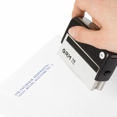 Штамп самонаборный 2-строчный, оттиск 69&times;10 мм, синий без рамки, GRM 15, КАССА В КОМПЛЕКТЕ, 116000090