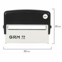 Штамп самонаборный 2-строчный, оттиск 69&times;10 мм, синий без рамки, GRM 15, КАССА В КОМПЛЕКТЕ, 116000090