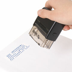 Штамп самонаборный 5-строчный, оттиск 47&times;18 мм, синий без рамки, GRM 30, КАССА В КОМПЛЕКТЕ, 116000030