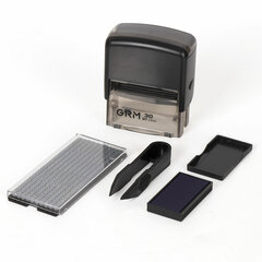 Штамп самонаборный 5-строчный, оттиск 47&times;18 мм, синий без рамки, GRM 30, КАССА В КОМПЛЕКТЕ, 116000030