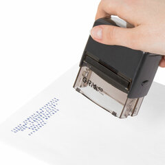 Штамп самонаборный 6-строчный, оттиск 59&times;23 мм, синий без рамки, GRM 40, КАССА В КОМПЛЕКТЕ, 116000045