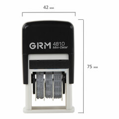 Датер-мини месяц цифрами, оттиск 20&times;3,8 мм синий, GRM 4810 BANK, 124131001