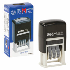 Датер-мини месяц буквами, оттиск 20&times;3,8 мм синий, GRM 4810, 124131000