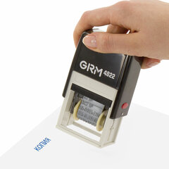 Штамп стандартный &laquo;12 БУХГАЛТЕРСКИХ ТЕРМИНОВ&raquo;, корпус черный, оттиск 25&times;4 мм, синий, GRM 4822, 124361134