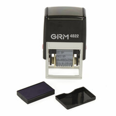 Штамп стандартный &laquo;12 БУХГАЛТЕРСКИХ ТЕРМИНОВ&raquo;, корпус черный, оттиск 25&times;4 мм, синий, GRM 4822, 124361134