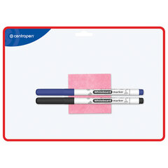 Доска двусторонняя маркерная А4 (297&times;210 мм), БЕЛАЯ/<wbr/>ЛИНИЯ, 2 маркера + салфетка, CENTROPEN, 7719