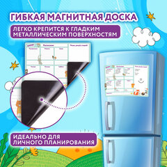 Планинг на холодильник магнитный РАСПИСАНИЕ 42&times;30 см, с маркером и салфеткой, ЮНЛАНДИЯ, 237851