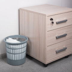 Корзина для бумаг STAFF &laquo;Basic&raquo; сетчатая, 9,5 л, серая, 237916