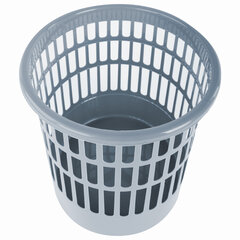 Корзина для бумаг STAFF &laquo;Basic&raquo; сетчатая, 9,5 л, серая, 237916