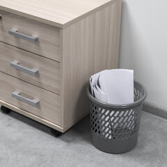 Корзина для бумаг STAFF &laquo;Basic&raquo; сетчатая, 10 л, серая, 237918