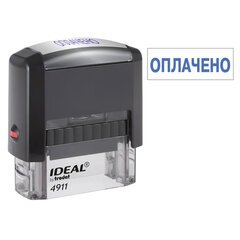 Штамп стандартный &laquo;ОПЛАЧЕНО&raquo;, оттиск 38&times;14 мм, синий, TRODAT IDEAL 4911 DB-1.2