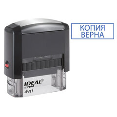 Штамп стандартный "КОПИЯ ВЕРНА" В РАМКЕ, оттиск 38х14 мм, синий, TRODAT IDEAL 4911 DB-3.45
