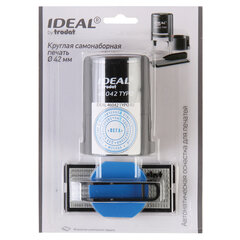 Печать самонаборная 2-круга, оттиск D=42 синий, TRODAT IDEAL 46042DB-R2, крышка, КАССА В КОМПЛЕКТЕ