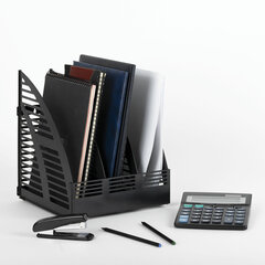 Лоток вертикальный для бумаг STAFF Basic, 245&times;240&times;285 мм, 3 отделения, сетчатый сборный