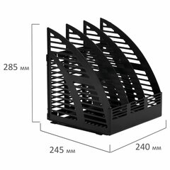 Лоток вертикальный для бумаг STAFF Basic, 245&times;240&times;285 мм, 3 отделения, сетчатый сборный