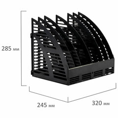 Лоток вертикальный для бумаг STAFF Basic, 245&times;320&times;285 мм, 6 отделений, сетчатый сборный