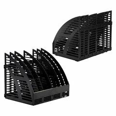 Лоток вертикальный для бумаг STAFF Basic, 245&times;320&times;285 мм, 6 отделений, сетчатый сборный