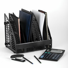 Лоток вертикальный для бумаг STAFF Basic, 245&times;320&times;285 мм, 6 отделений, сетчатый сборный