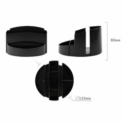 Подставка-органайзер BRAUBERG &laquo;Office&raquo;, 133&times;133&times;80 мм, 8 отделений, черная, 237948